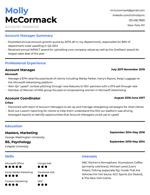 Resume Example 4
