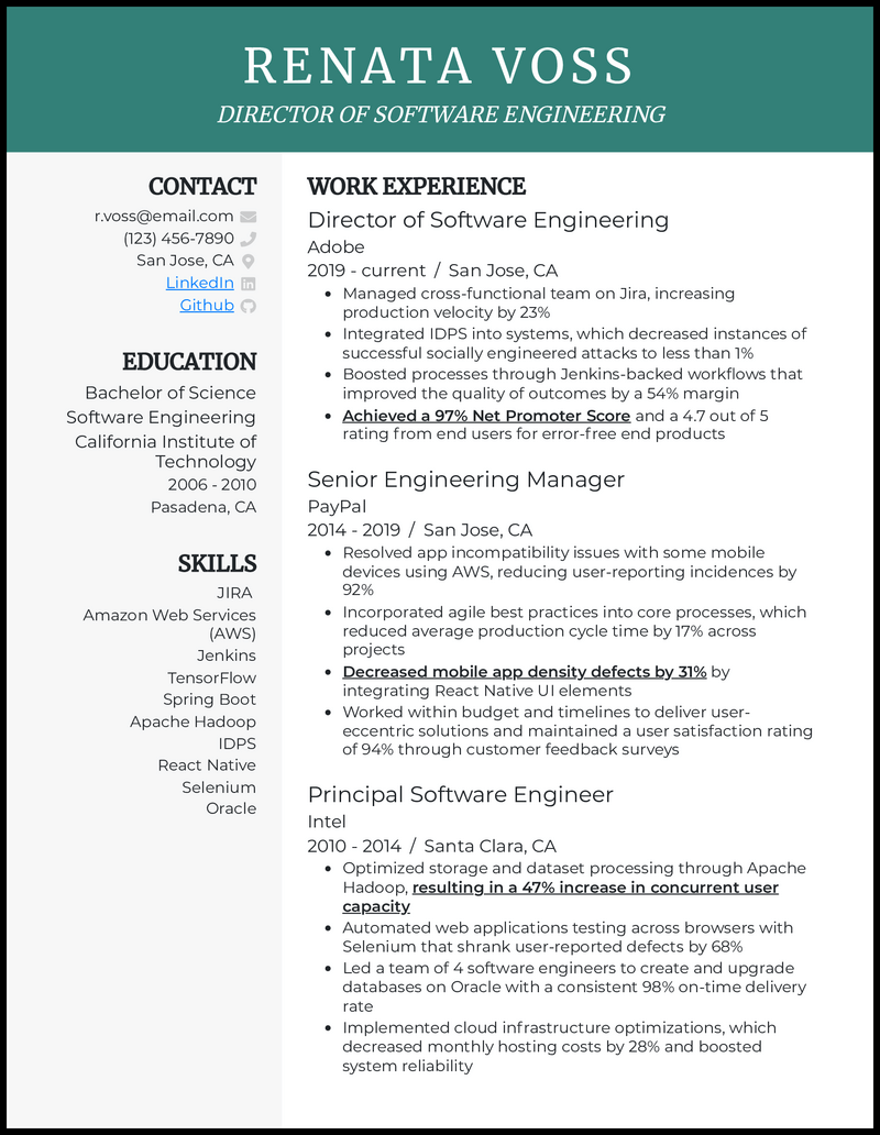 Resume Example 6