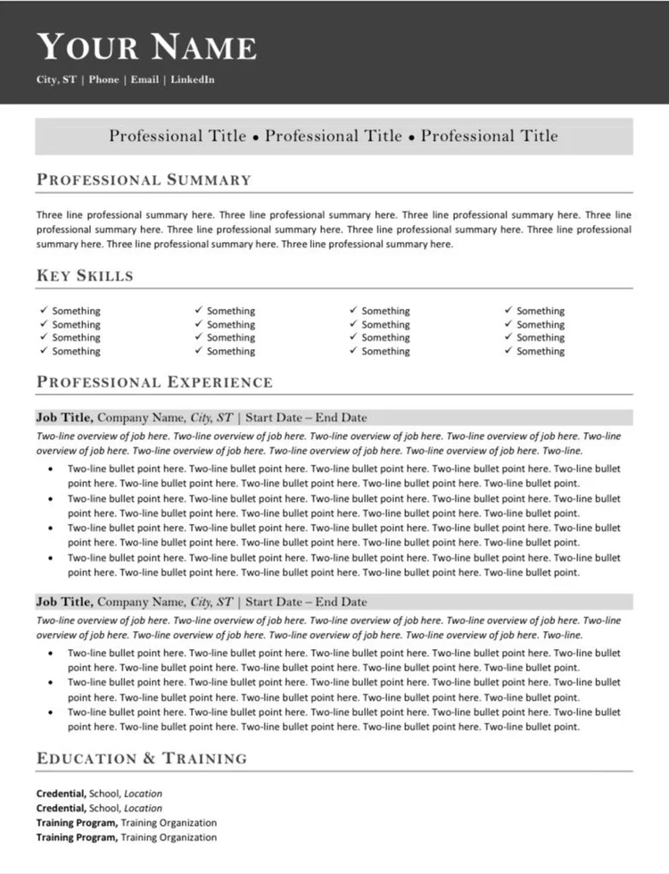 Resume Example 9